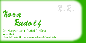 nora rudolf business card